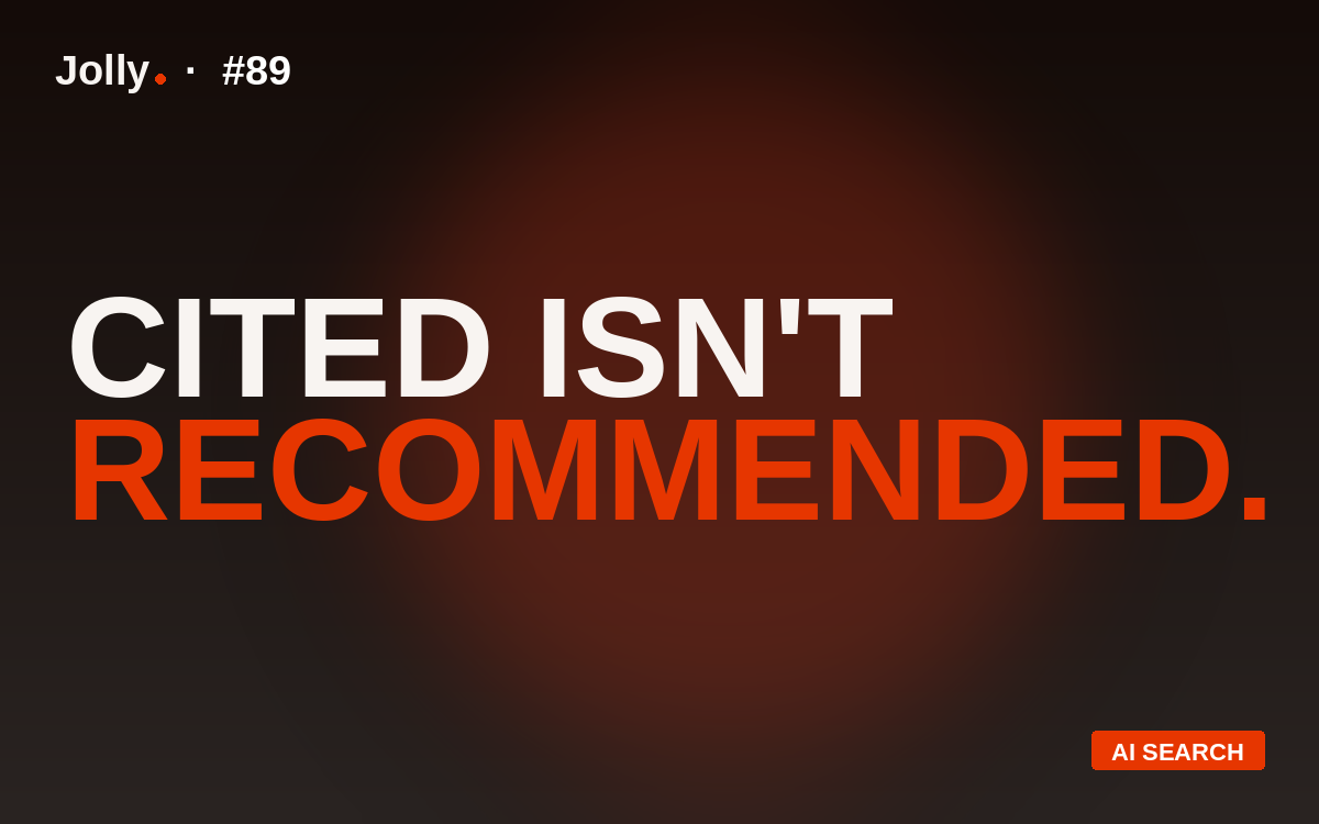 AI "Cited" You. That's Not the Same as AI "Recommending" You.